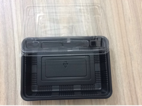 Hộp nhựa đế đen nắp trong đựng thực phẩm HS6