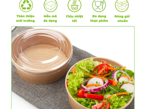 So sánh giữa tô giấy 1000ml kraft và tô xốp đựng thức ăn nóng