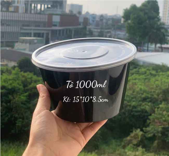 Tô nhựa tròn đựng thức ăn 