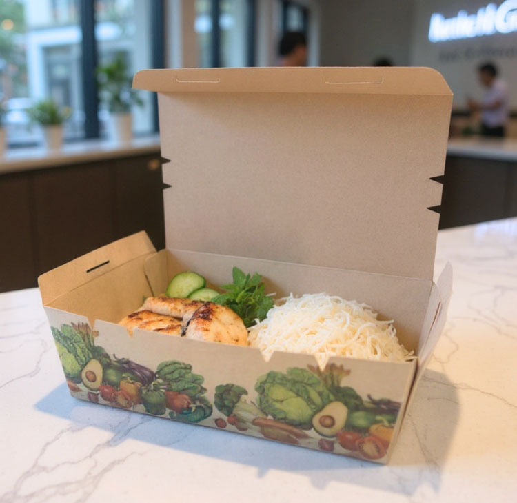 hộp giấy đựng thức ăn kraft chống thấm