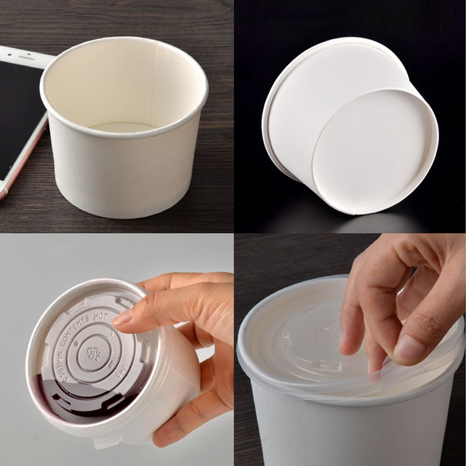 tô giấy 1000ml đựng thức ăn nước