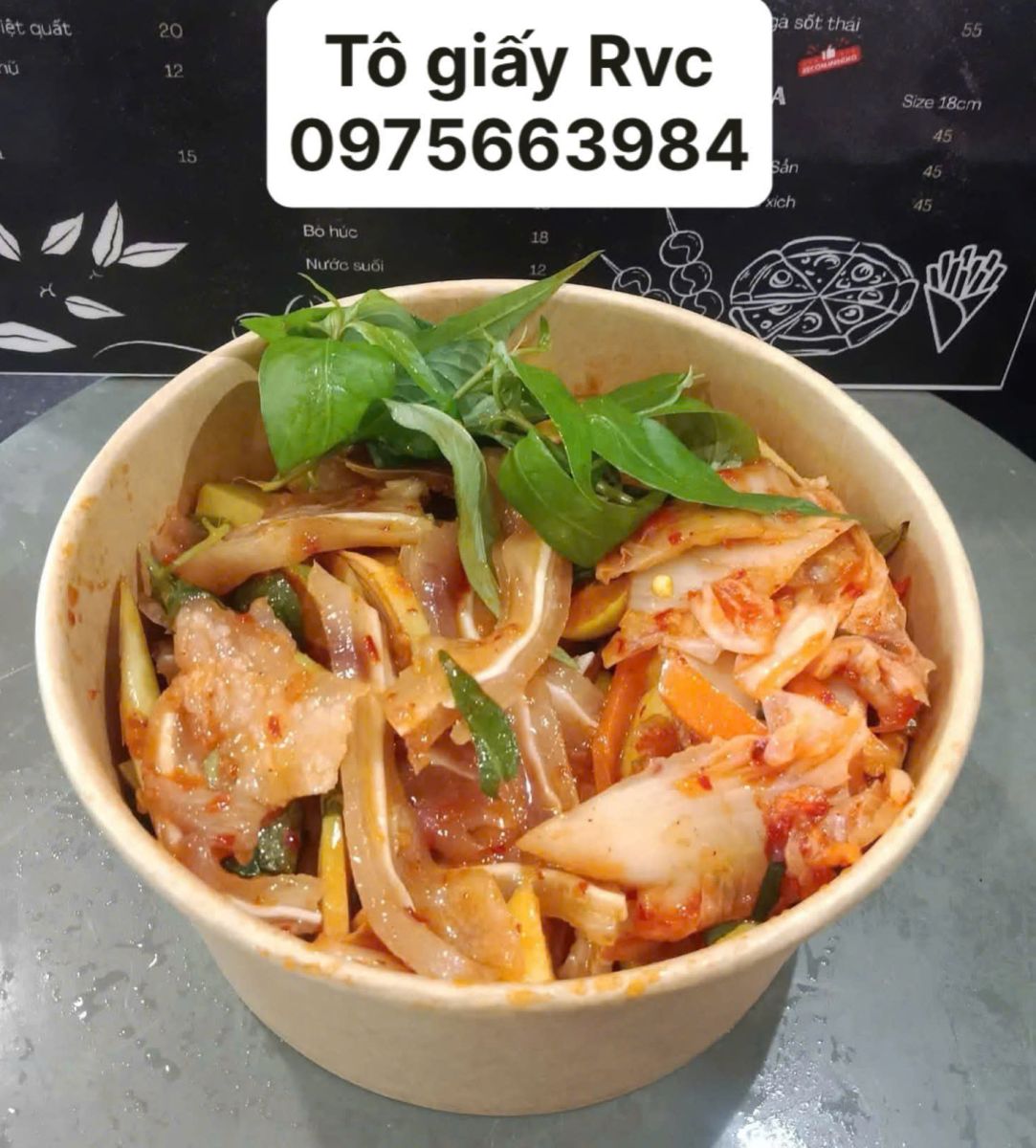 tô giấy kraft đựng thức ăn