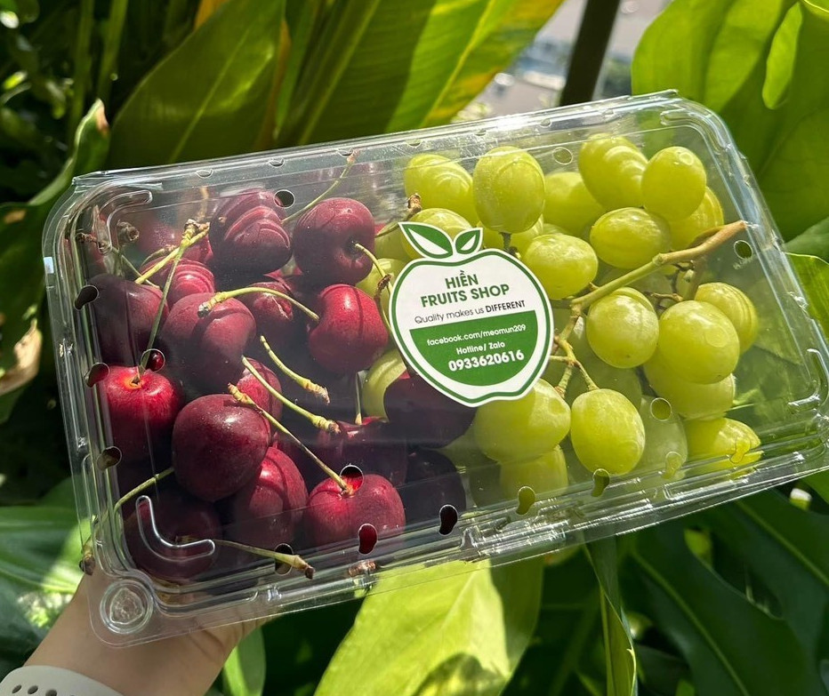 Hộp nhựa trong đựng cherry