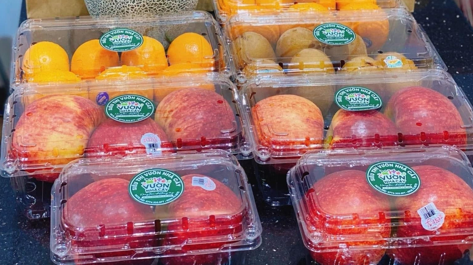 Hộp nhựa trong đựng trái cây