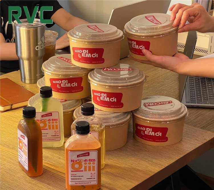 tô giấy đựng thức ăn với nắp chịu nhiệt